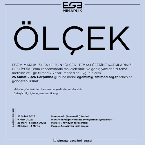 EGE MİMARLIK 131: ÖLÇEK