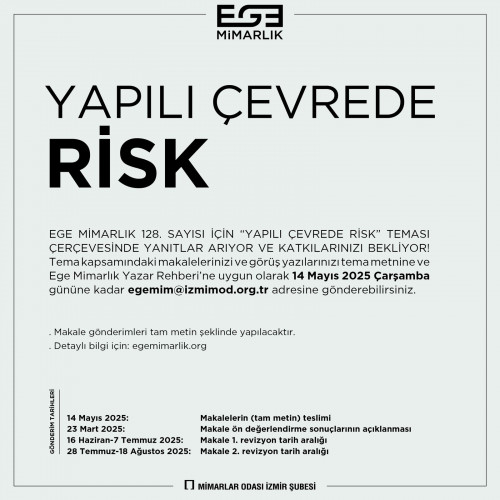 EGE MİMARLIK 128: YAPILI ÇEVREDE RİSK