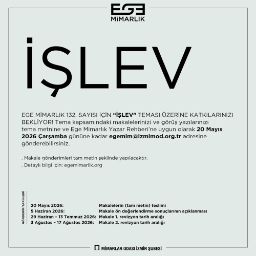 EGE MİMARLIK 132: İŞLEV