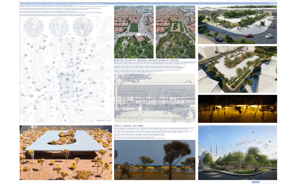 Eşdeğer Ödül (40968) - Ankara Keçiören Belediyesi Fatih Stadı Alanı Tasarımı Fikir Projesi Yarışması