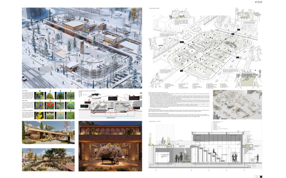 Eşdeğer Ödül (47529) - Ankara Keçiören Belediyesi Fatih Stadı Alanı Tasarımı Fikir Projesi Yarışması