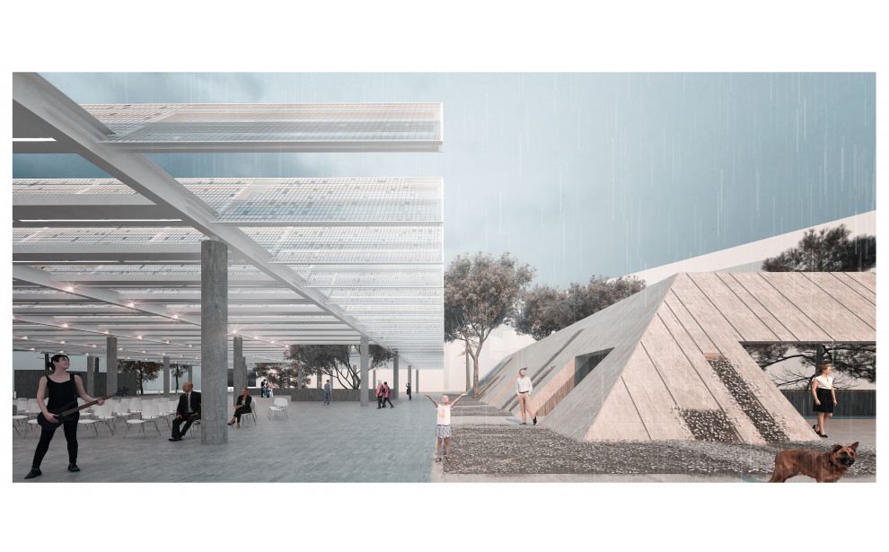2. ÖDÜL, Torbalı Belediyesi Belediye Hizmet Binası Pazaryeri ve Otopark ile Yakın Çevresi Ulusal Mimari Proje Yarışması