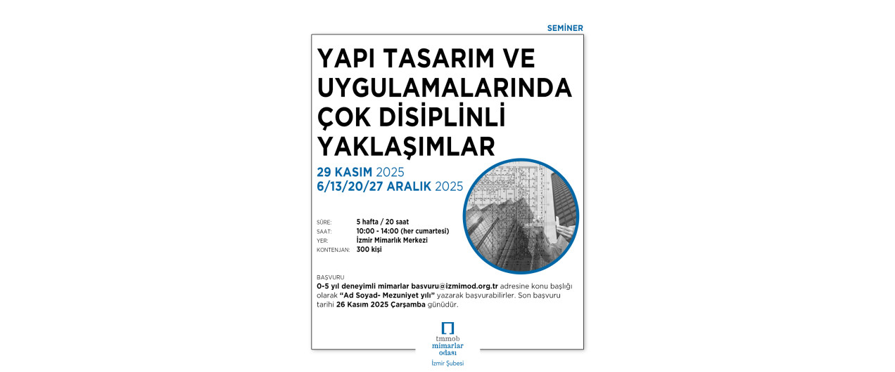 YAPI TASARIM VE UYGULAMALARINDA ÇOK DİSİPLİNLİ YAKLAŞIMLAR
