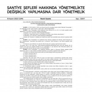 Şantiye Şefleri Hakkında Yönetmelikte Değişiklik Yapılmasına Dair Yönetmelik