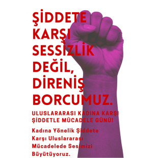 ŞİDDETE KARŞI SESSİZLİK DEĞİL, DİRENİŞ BORCUMUZ!