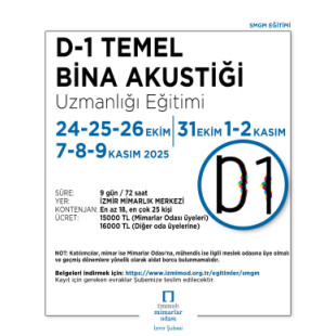 D-1 TEMEL  BİNA AKUSTİĞİ UZMANLIĞI EĞİTİMİ